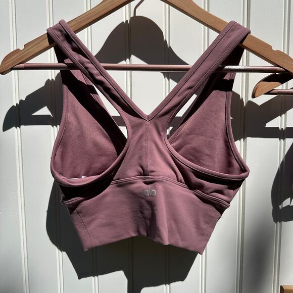 Alo Yoga Woodrose Airlift 7/8 Leggings Intrigue Wild Thing Real Bra Tank XS Set - Picture 13 of 16